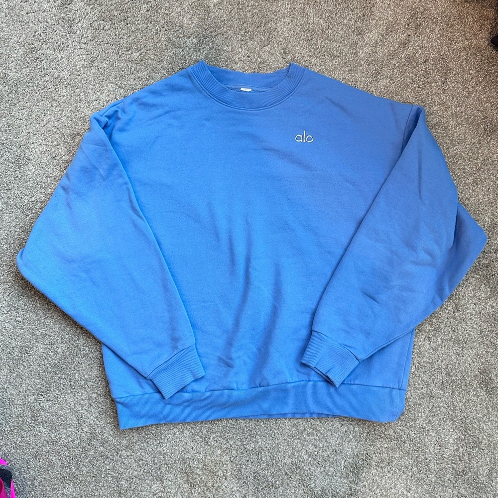 ALO Yoga Women’s Vibrant Blue Crewneck Sweater